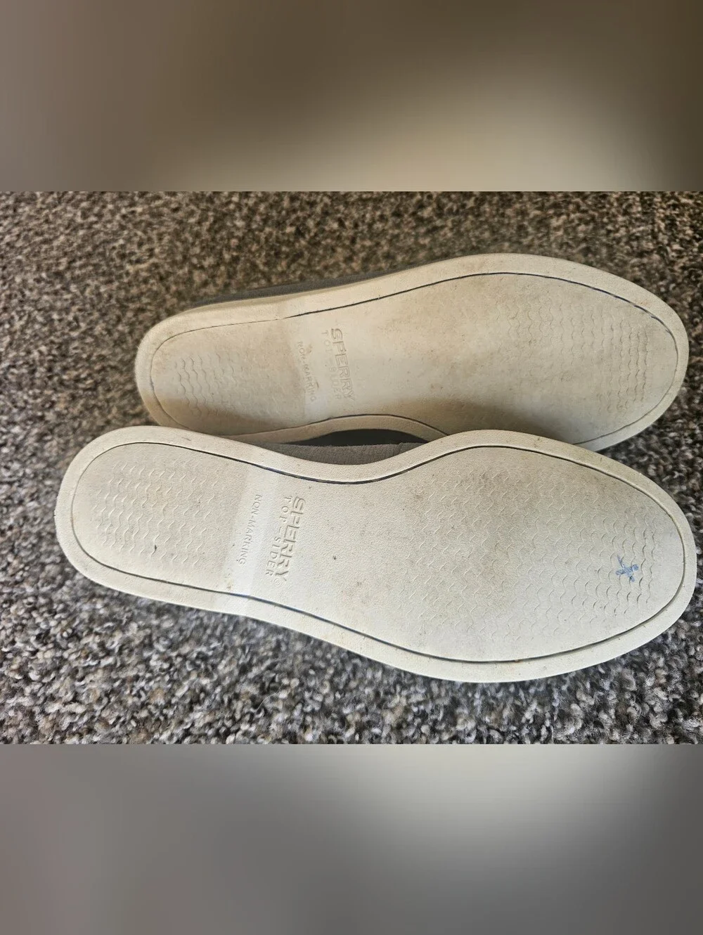 Sperry Men’s Grey Canvas 2-Eye Boat Shoes